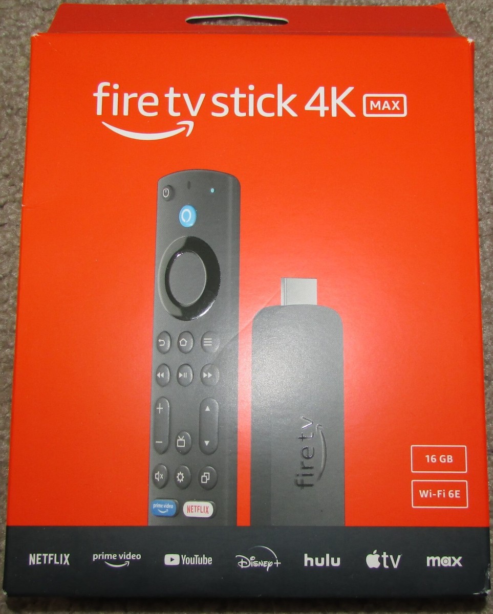 AMAZON FIRE TV Stick 4K MAX, Wi-Fi 6E, 2.0 GHz, 16GB/ALEXA AMAZON FIRE TV Stick 4K MAX, Wi-Fi 6E, 2.0 GHz, 16GB/ALEXA