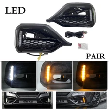 For 2022 2023 Subaru WRX STI sequential LED Turn Signal DRL Fog Bezel Light Pair