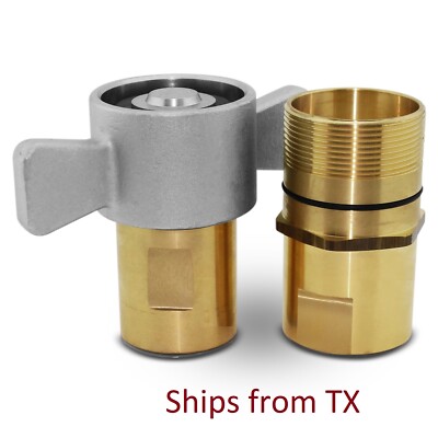1-1/4'' NPT Wet-Line Wing Nut Hydraulic Quick Disconnect Coupler Set (M&F)