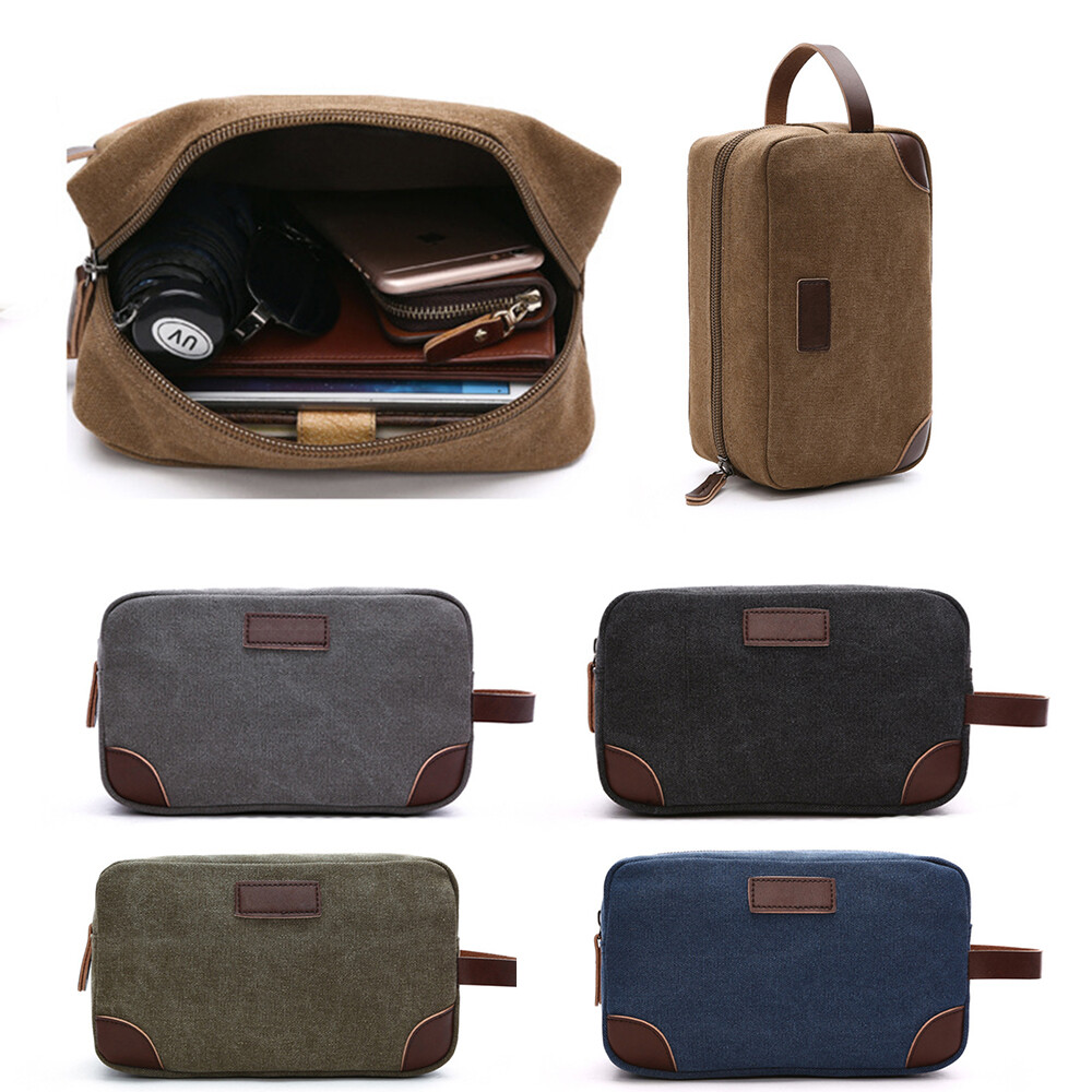 Men's Travel Toiletry Bag with Double Compartment - Cosmetic & Shaving Organizer Dopp Kit