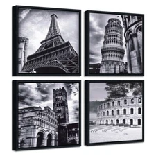 Canvas Print Wall Art Painting Home Decor World Attractions Gray City Landscape