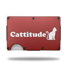 Custom Laser Engraved Wallet - CAT CATTITUDE - GREAT GIFT WALLET
