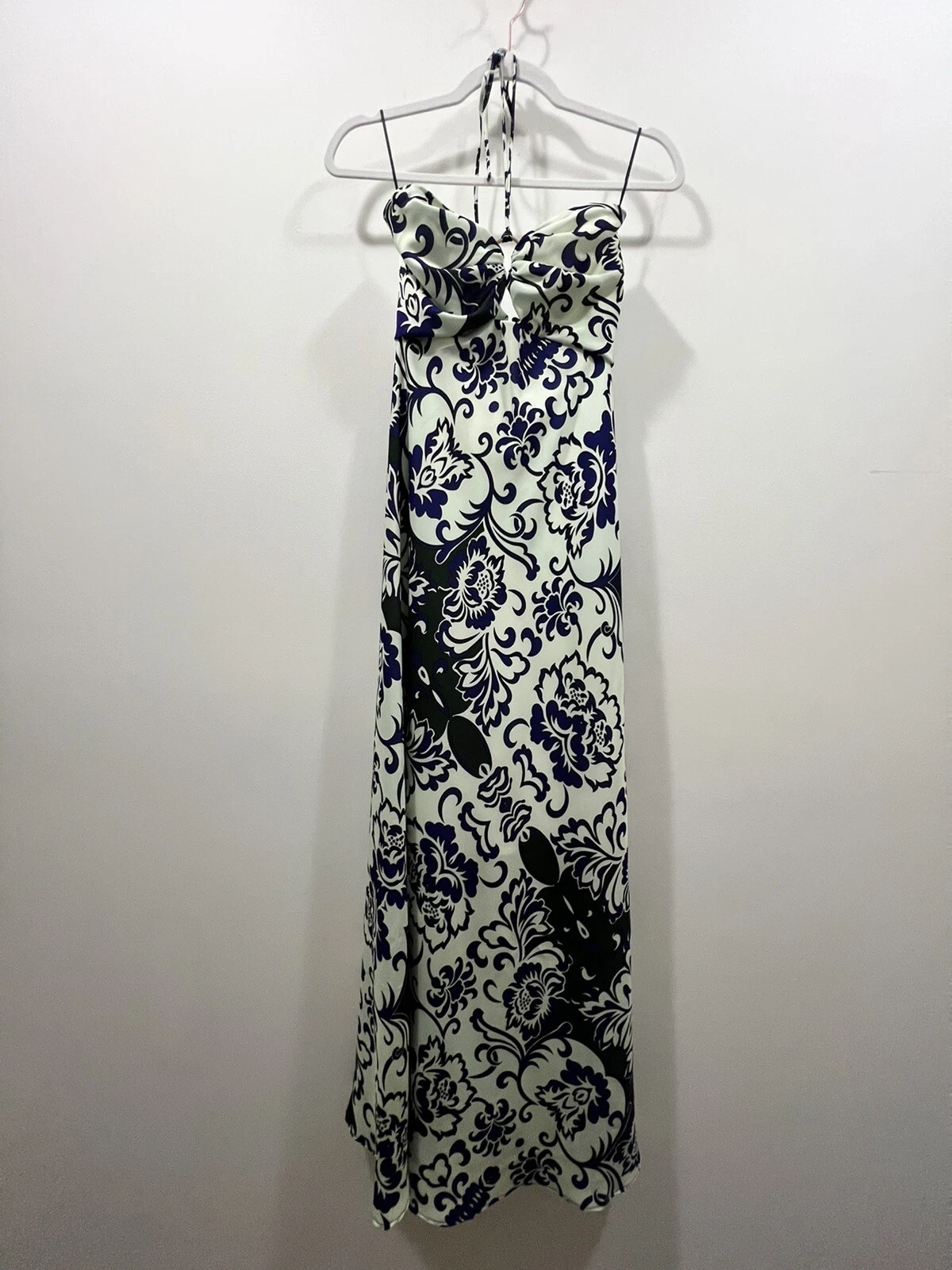 PALM ANGELS Maxi abito nuovo con etichetta ANTHROPOLOGIE DELFI Halter