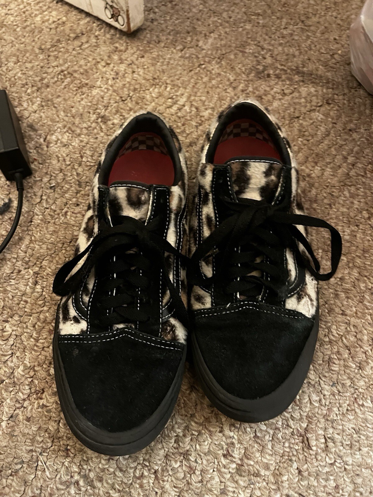 SUPREME BEN KADOW OLD SCHOOL VANS LEOPARD PRINT SIZE 8.5