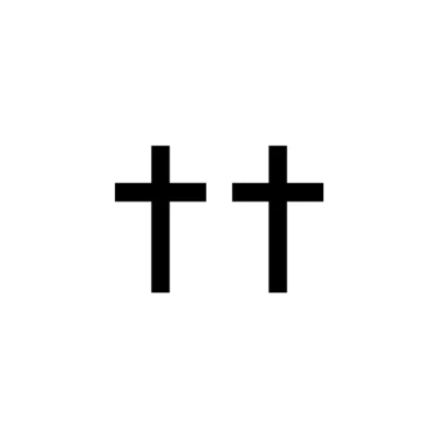 2X Christliches Kreuz Temporäres Tattoo Körper Gesicht Kunst Religiöses Symbol Jesus Christus