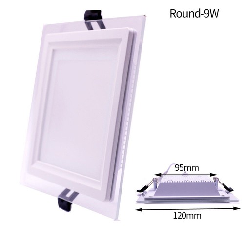 6W 9W 12W 18W Glass Edge LED Recessed Ceiling Panel Light Lamp Downlight White - Picture 10 of 16