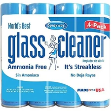Sprayway Glass Cleaner, Blue and White, 19 Ounce (Pack of 4)