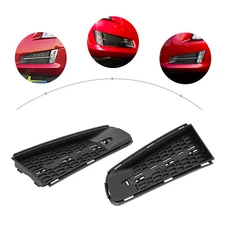 Pair Front Fog Light Covers for Cadillac ATS 2013-2014 Driver & Passenger Side