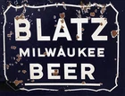 TIN SIGN " Blatz Beer Black"  Beer Mancave Wall Brew Vintage Pub Diner Eatery So
