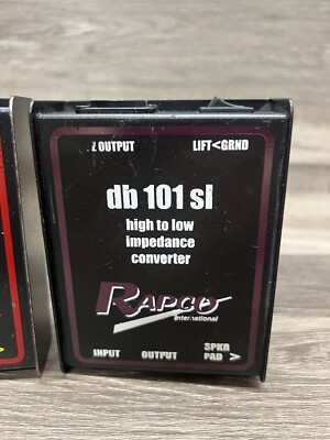 Lot of (2) Rapco DB 101 SL High To Low Impedance Converter DI Box