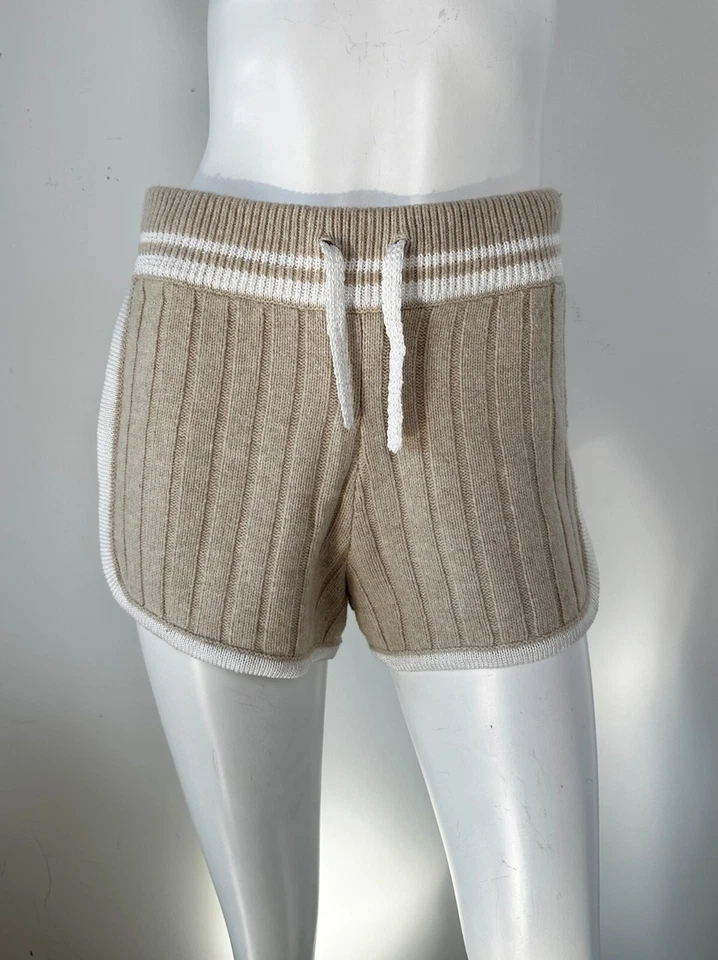 Pantalones Cortos Rag and Bone Serena Beige Mezcla Lana Talla Pequeña Foto 2 de 4