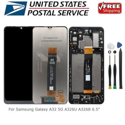 US For Samsung Galaxy A32 5G SM-A326U SM-A326B LCD Touch Screen Display ± Frame