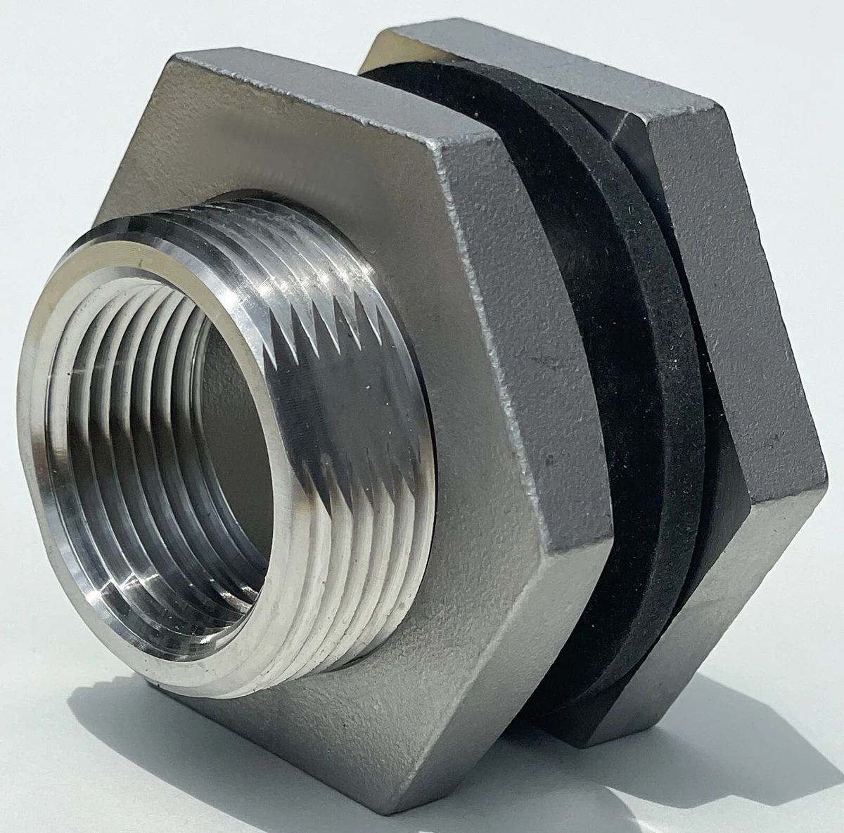 Raccord Union Forgé 1/2" NPT - Acier Inoxydable 304 - Neuf (Stock Excédentaire)