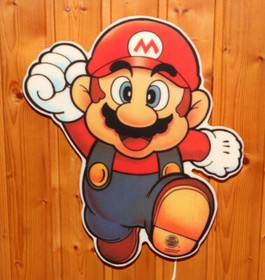 1992 Nintendo Vintage Super Mario Lamp Sign SNES NES Donkey Kong Land World Toad