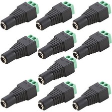 10X Female DC Power Connector Terminal Plug Adaptor Balun For CCTV Video