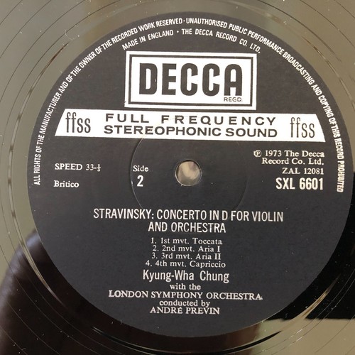 DECCA SXL 6601 WALTON / STRAVINSKY VIOLIN CONCERTOS Kyung-Wha Chung ( UK ) - Picture 5 of 5