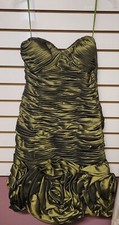 DDNY Prom Dress, SA2264, Size 6, Olive, Strapless, Added Straps