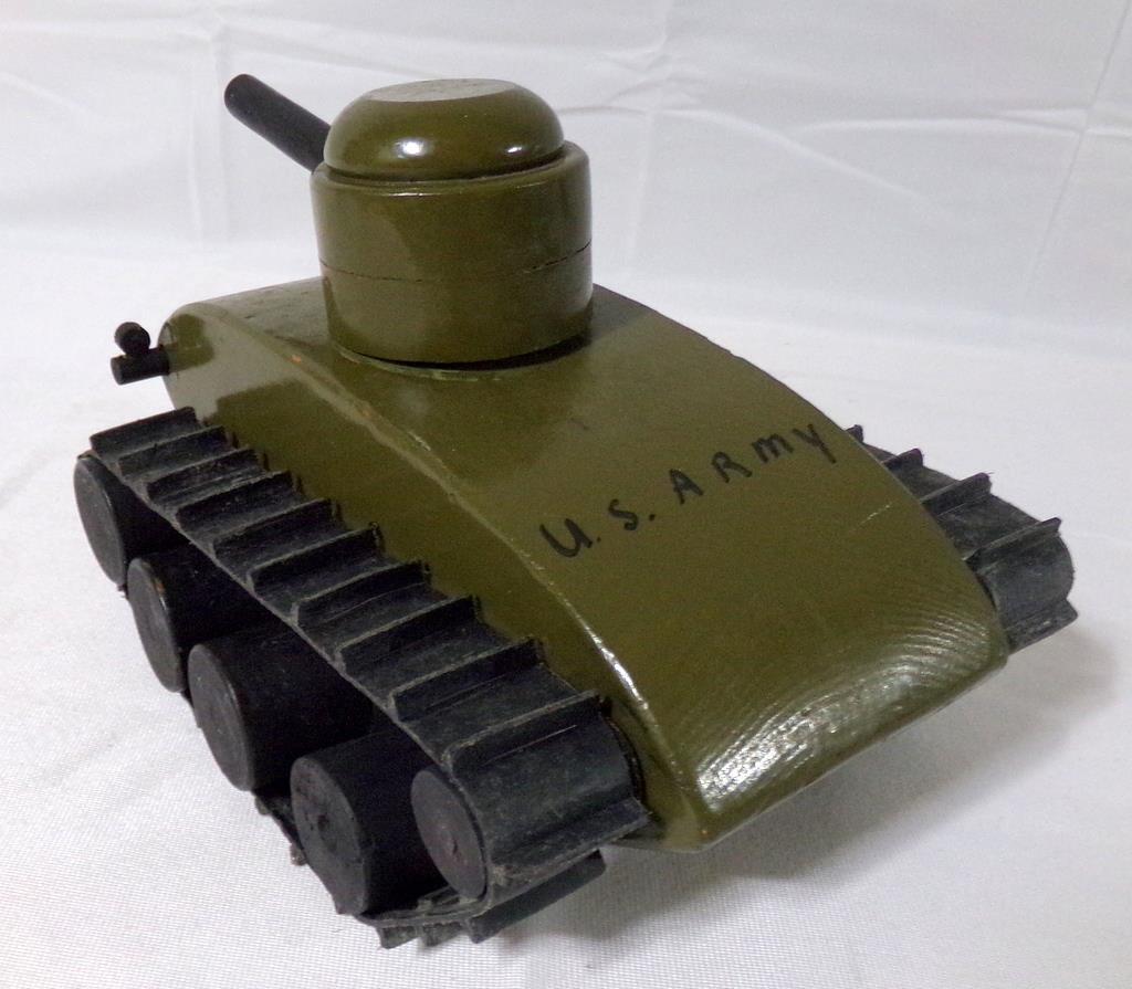 Hand Crafted WWII Wood U.S. Army Toy Tank | eBay