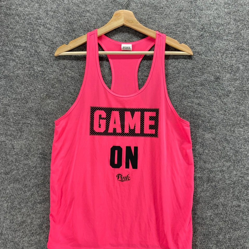 Camiseta sin mangas Victoria's Secret Activewear para mujer S pequeña rosa cuello redondo Foto 3 de 4