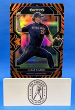 2022 Prizm Draft Picks Baseball Base Tiger Stripes #PDP166 Liam Simon /99