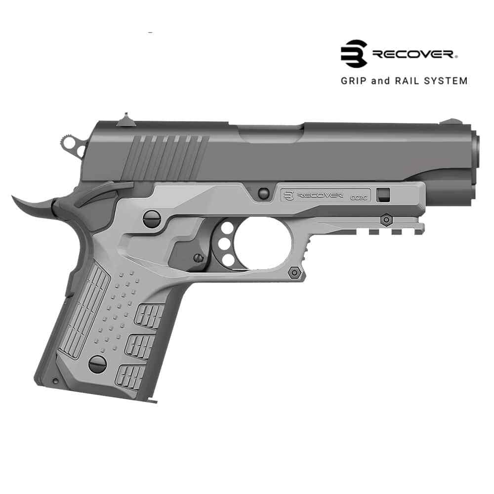 Recover Tactical 1911 Compact Grip&Rail System,No Modification
