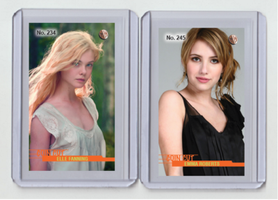 coin cut tobacco Elle Fanning rare MH Coin Cut #'d x/3 Tobacco card no. 234