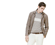 Brunello Cucinelli perforated leather safari jacket blouson caban shirt jacket M