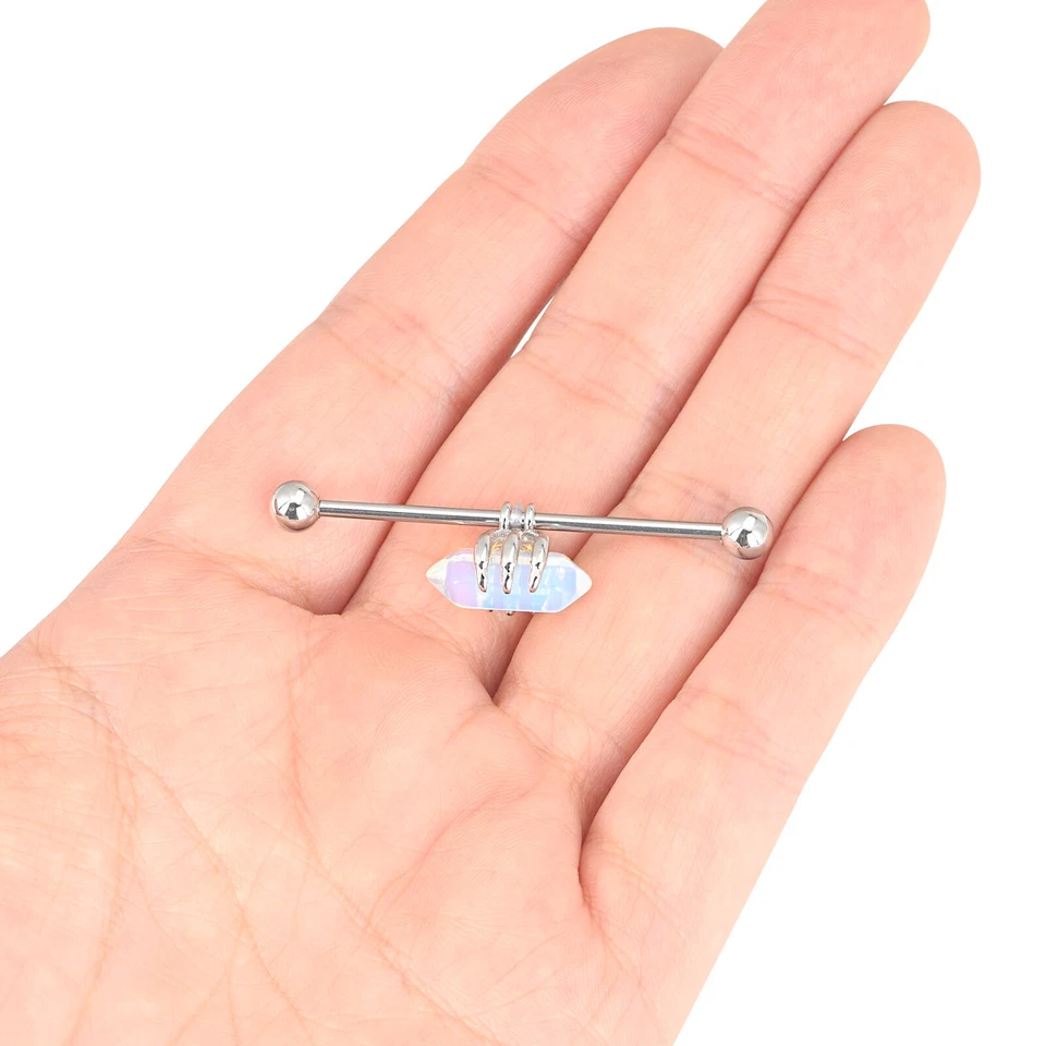 Pendiente 4 piezas Barra Industrial De Oreja Perforados Aretes Cartílago Hélice Foto 3 de 4