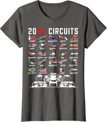 2024 Formula Racing Track Formula Race Formula Car Ladies' Crewneck T-Shirt