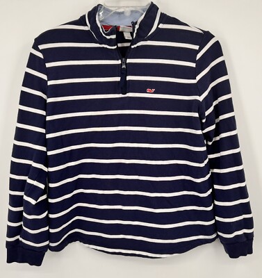 Vineyard Vines Target Pullover 1/4 Zip Women's Medium Blue