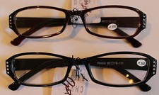 NYS Reading Glasses 1.50 Strength Gorgeous Designs Brown and Black Colored