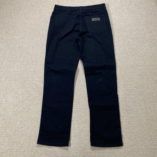Wrangler Texas Stretch Jeans Herren 36x33 HOCH Schwarz Denim Hose USA