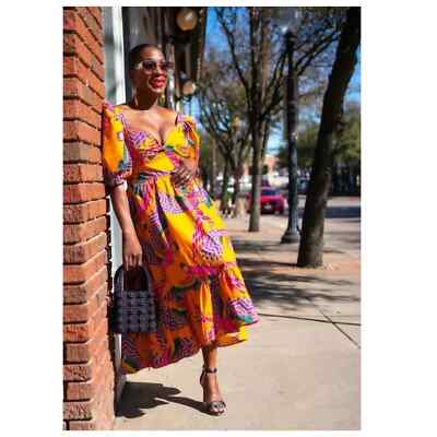 FARM Rio BEADED MACAWS Midi DRESS, BEADED MACAWS / XS