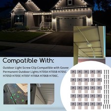 25Pcs Outdoor Lights Screw Clips For Govee Permanent Outdoor Lights H705A H705B