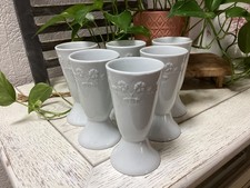 Six mazagrans en porcelaine blanche - Limoges