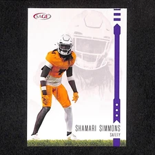 Shamari Simmons 2025 SAGE HIT Low Series Purple #75 Arizona State Sun Devils