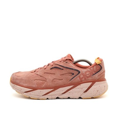Hoka One Herren Clifton L Suede Sneaker Rosa Wildleder Laufschuhe EU 44 2/3