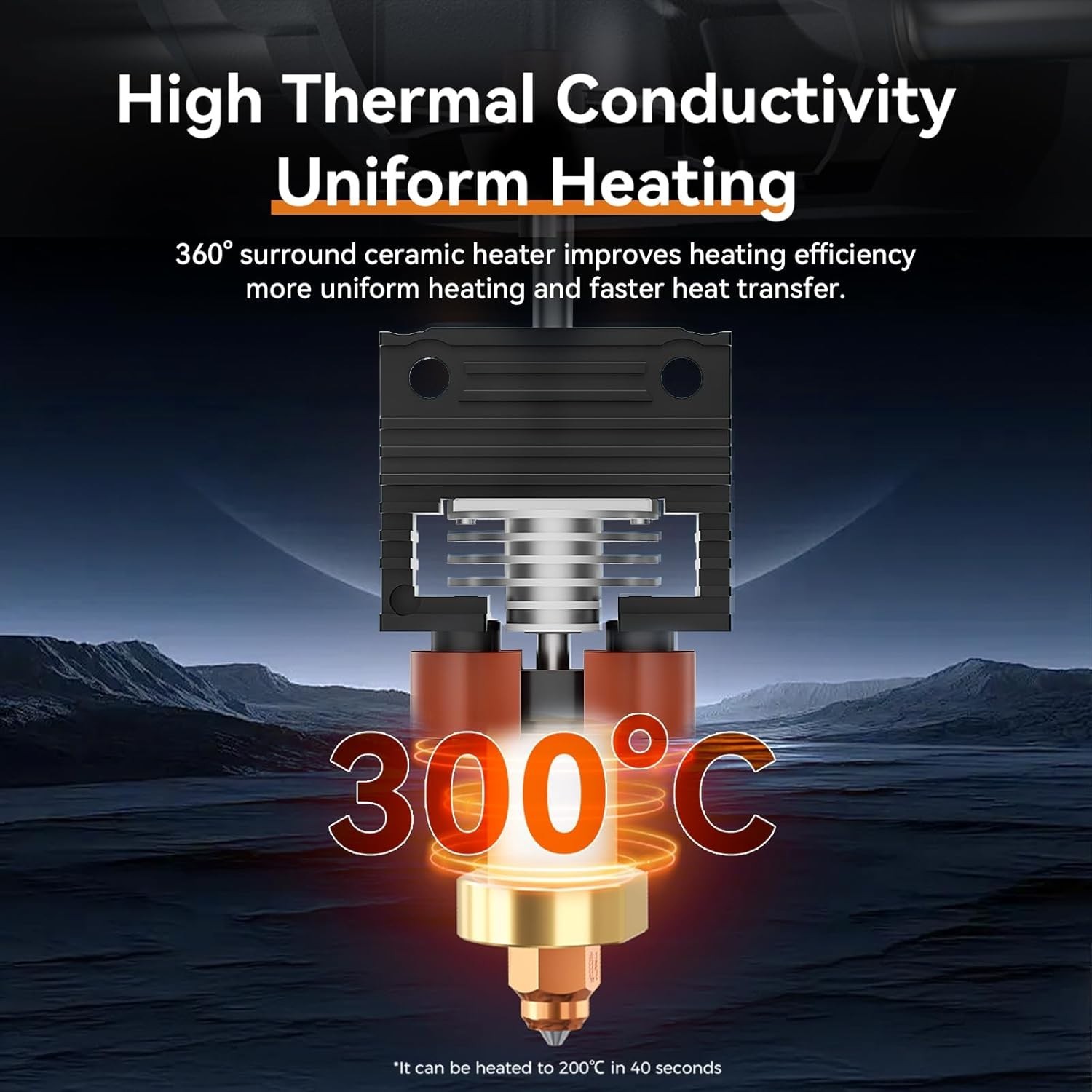 K1 Max Hotend Upgrades: Durable Ceramic Heating Block for 300°C Printing