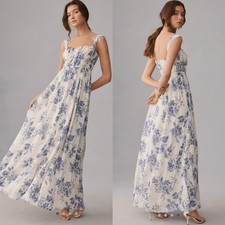 Reformation Jayde Dress Pale Blue Combo