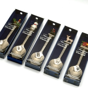 Lot De 10 Cuillères à Brasser Vintage – Visages Fantaisie – Manche Bois
