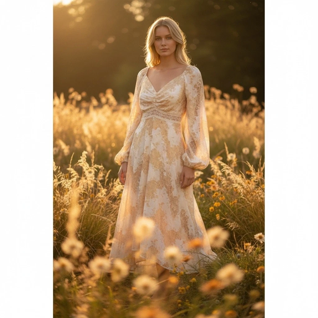 Beige Lace Maxi Dresses for Women for sale | eBay