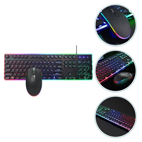 1 Stellen Sie die USB-kabelgebundene Tastaturmaus mit Hintergrundbeleuchtung