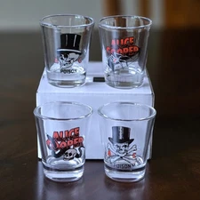 Alice Cooper 2025 VIP Shot Glass Set of 4 -- BRAND NEW in Box!!