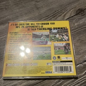 NFL 2K (Sega Dreamcast, 1999) Complete W/ Manual