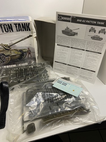 Monogram #85-7853 M48A2 Patton Tank 1:35 Scale Model Kit-never used-box damaged - Picture 8 of 13