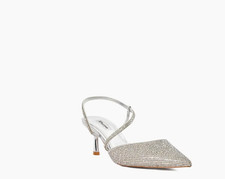 Dune London Competitive Silver Heels Womens Size UK 6 EU 39 *REFSSS853