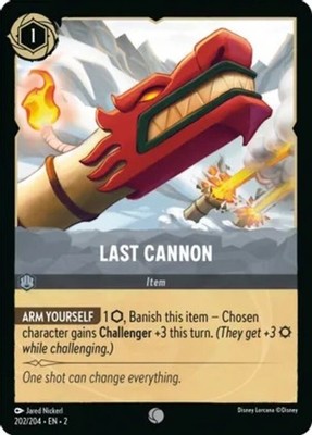 x4 Last Cannon - 202/204 - Common Lorcana DLC02 Rise of the Floodborn M/NM