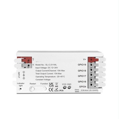 WiFi LED Streifen Dimmer Controller für PWM 5in1 für RGBW CCT DC12 24V 15A