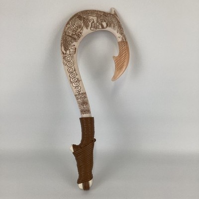 carved fish hook from moana Disney Moana Maui's Magical Fish Hook Motion Activated Lights Sounds 20