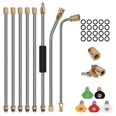 #ad #ad High Pressure Washer Gun Extension Wand Lance Gutter Cleaner Nozzles Kit USA $30.00
